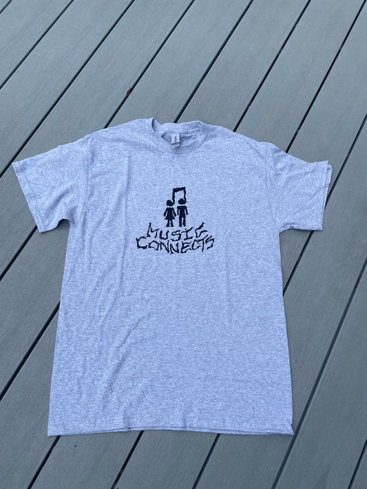 Music connects T shirt (Grey)