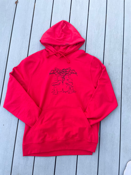 Detach hoodie (limited,red)