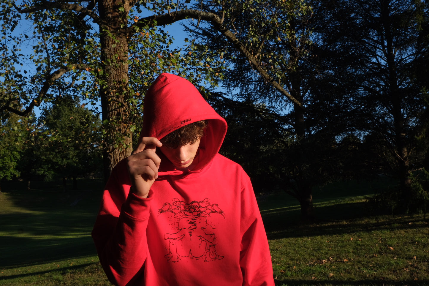 Detach hoodie (limited,red)